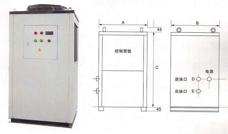 油冷機尺寸圖（tú）