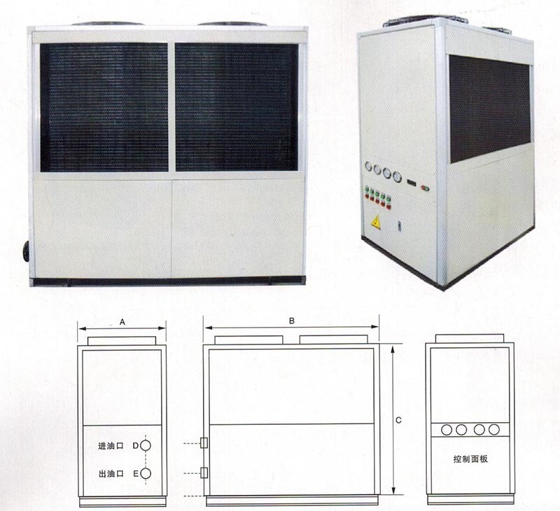 LYD500-1200油（yóu）冷機的外形尺寸圖
