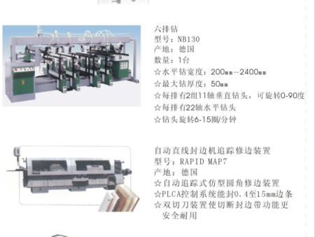 木質（zhì）家具生產設備